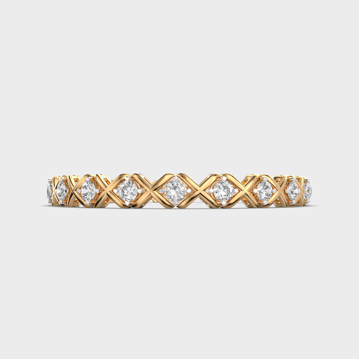 Cross And Nought Diamond Bracelet