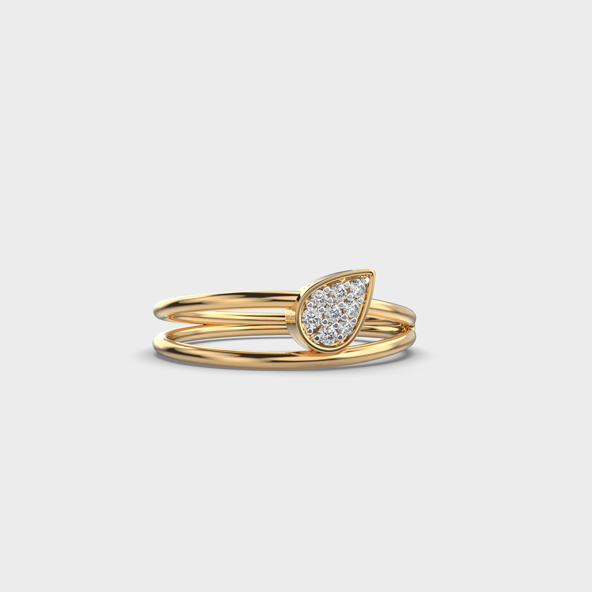 Classy Leaf Everyday Diamond Ring