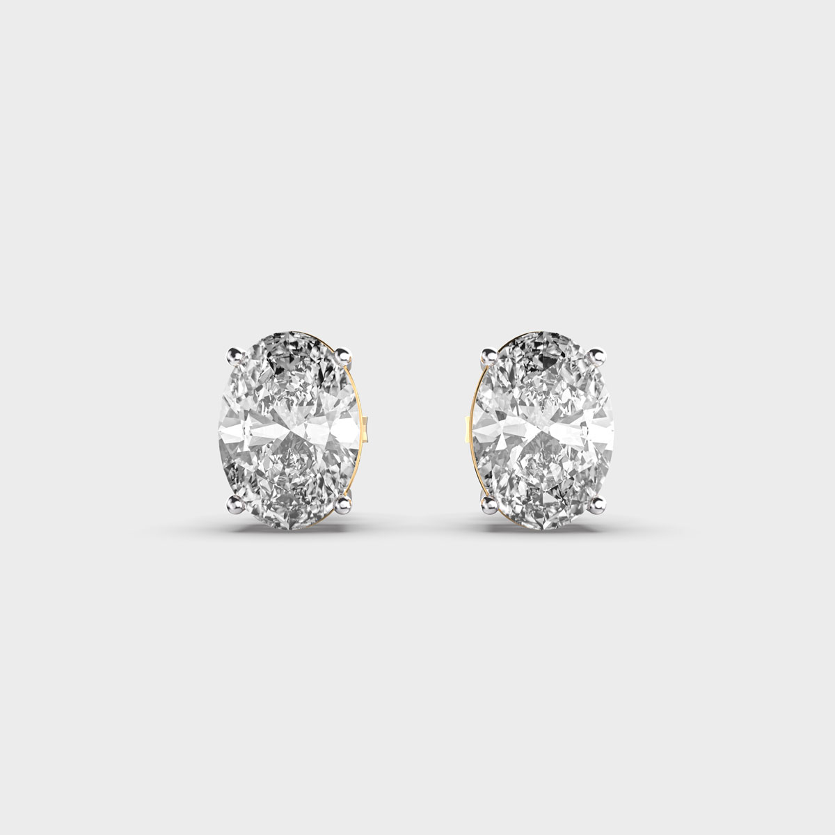 Regal Secret Oval Diamond Studs