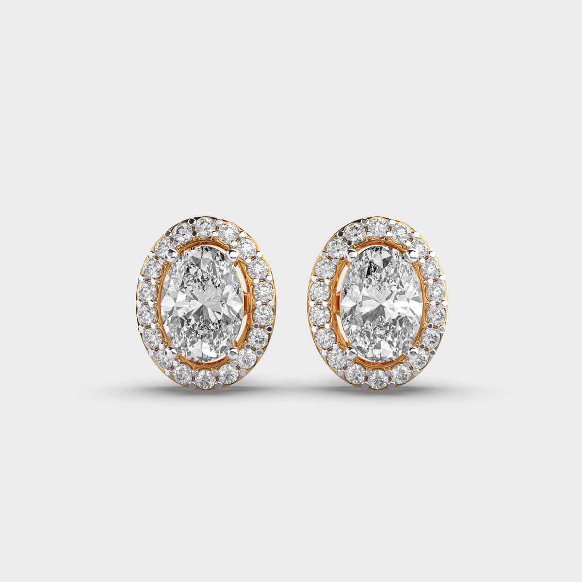 Amira Liya Oval Cut Diamond Studs