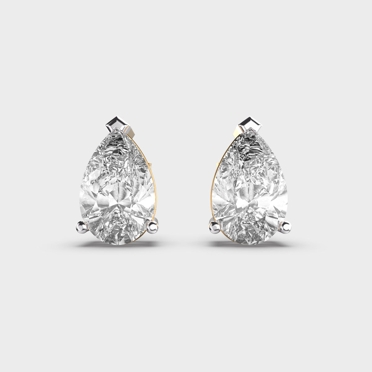 Classic Pear Cut Diamond Studs