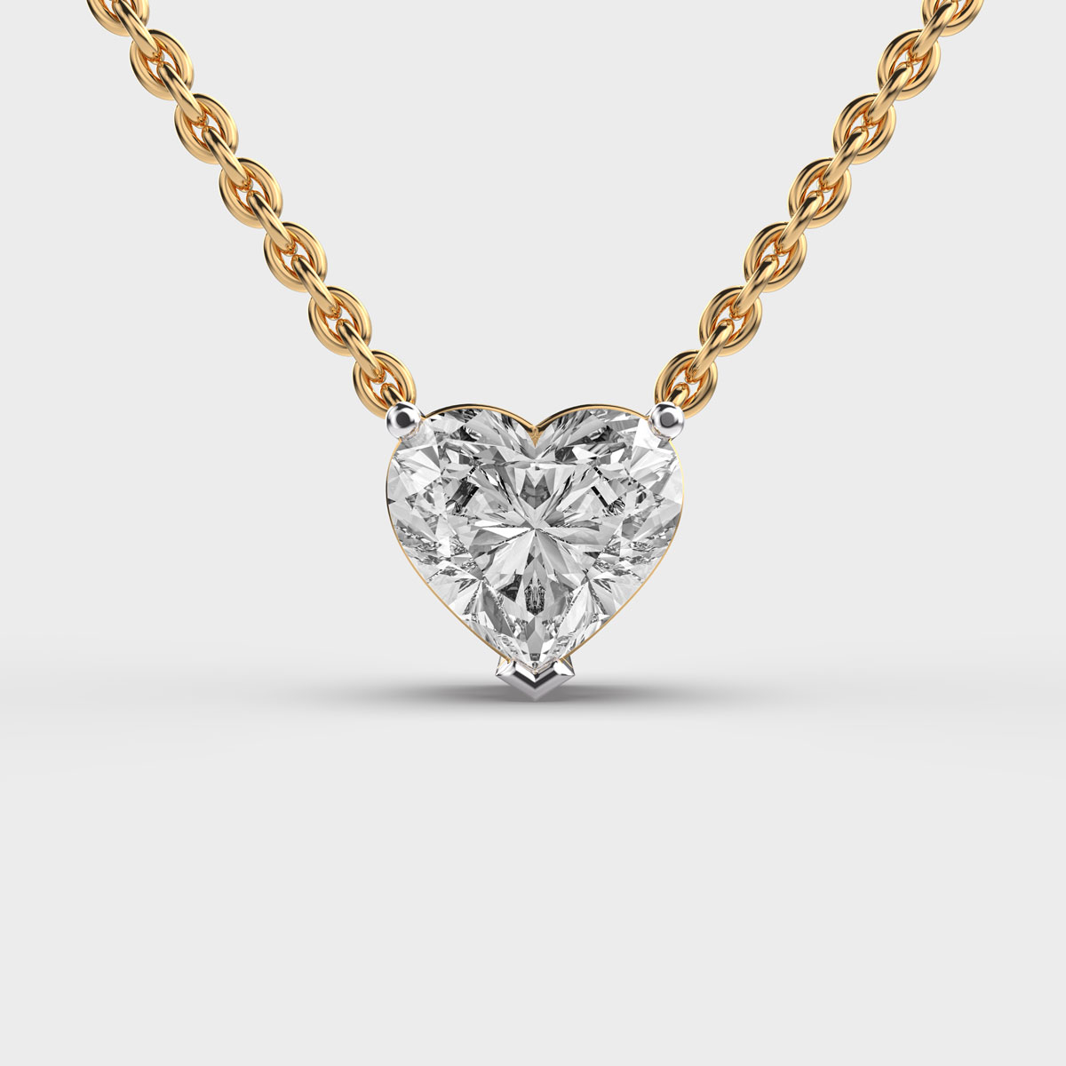 Heart Of My Hearts Diamond Solitaire Pendant(With Chain)