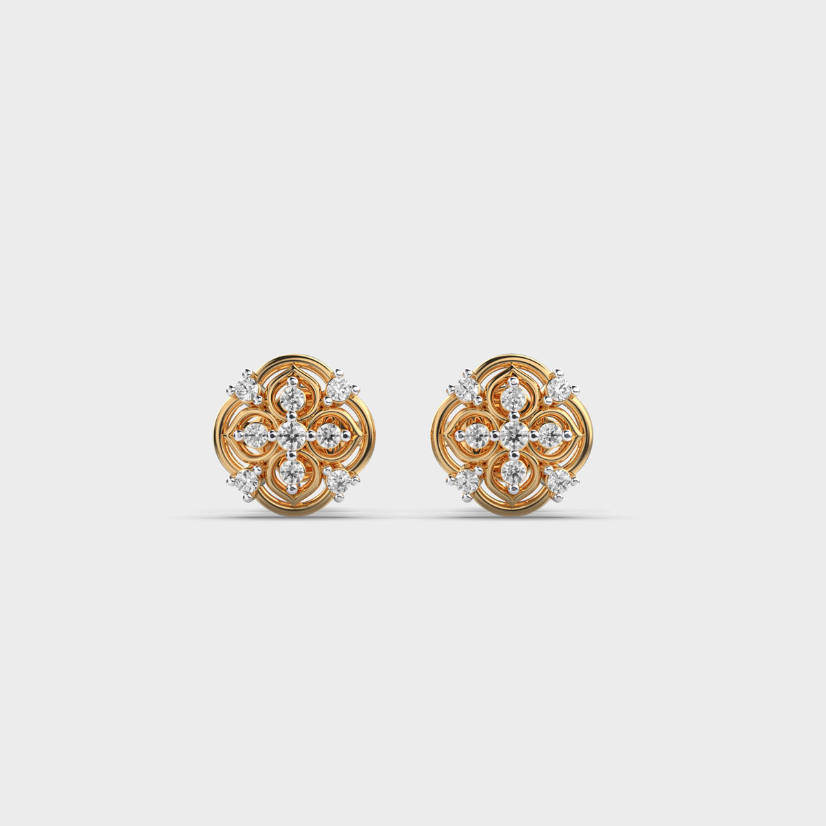 Desired Ornate Diamond Ear Studs