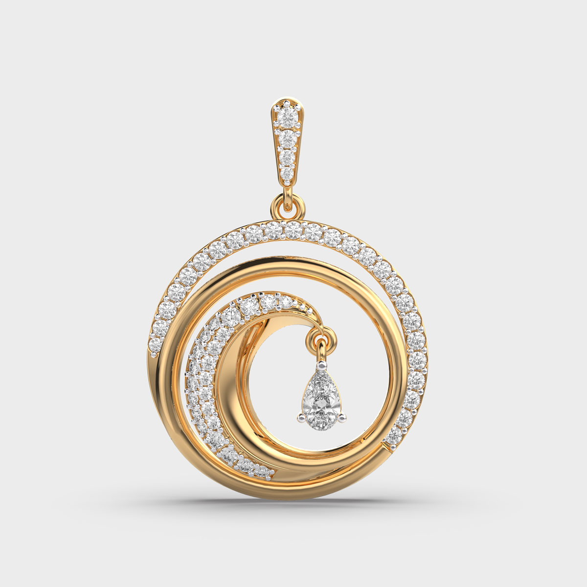 Whirlora Diamond Spiral Pendant Without Chain