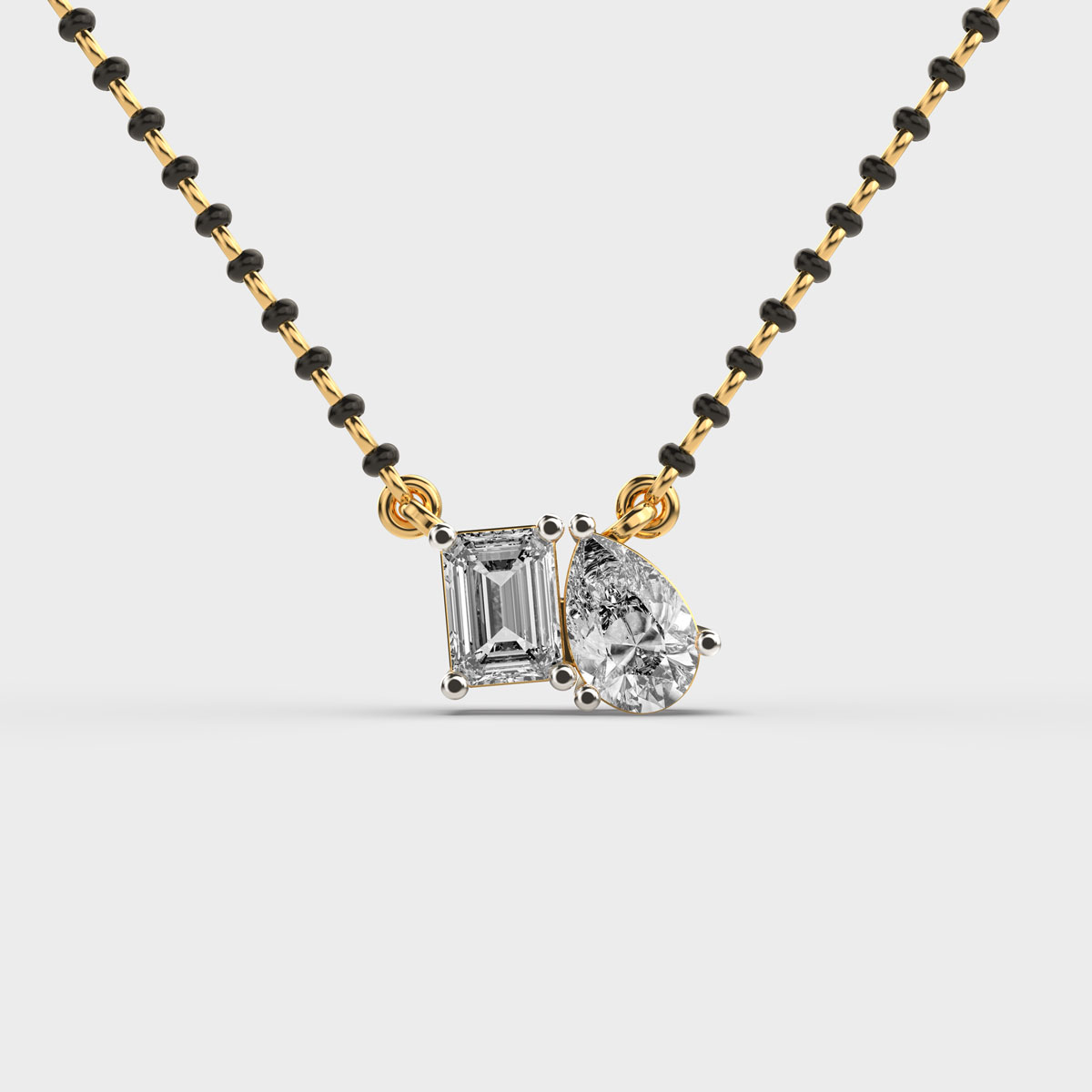 Axisglow Geometric Diamond Pendant With Chain