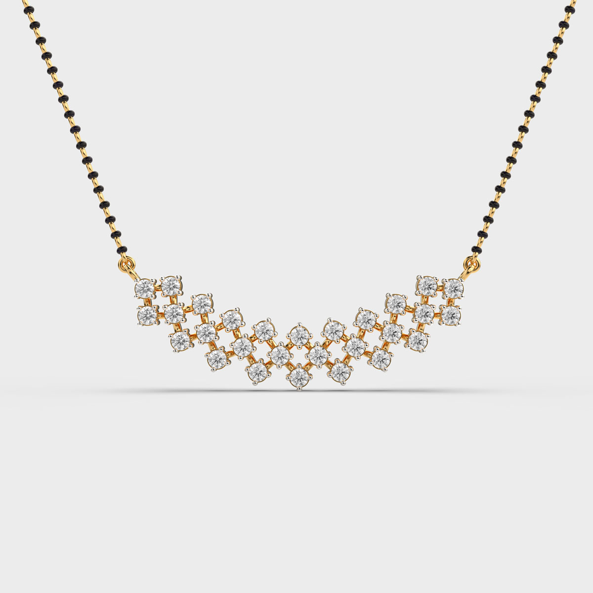 Crystal Halo Diamond Pendant (With Chain)