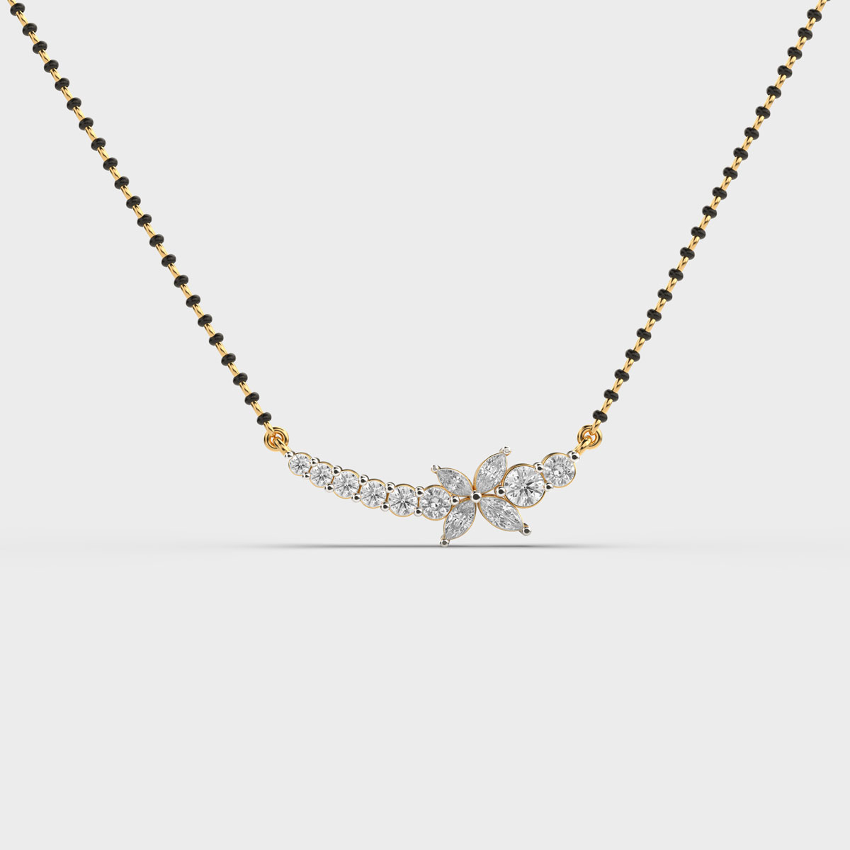 Jasmine Whisper Mangalsutra Pendant With Chain