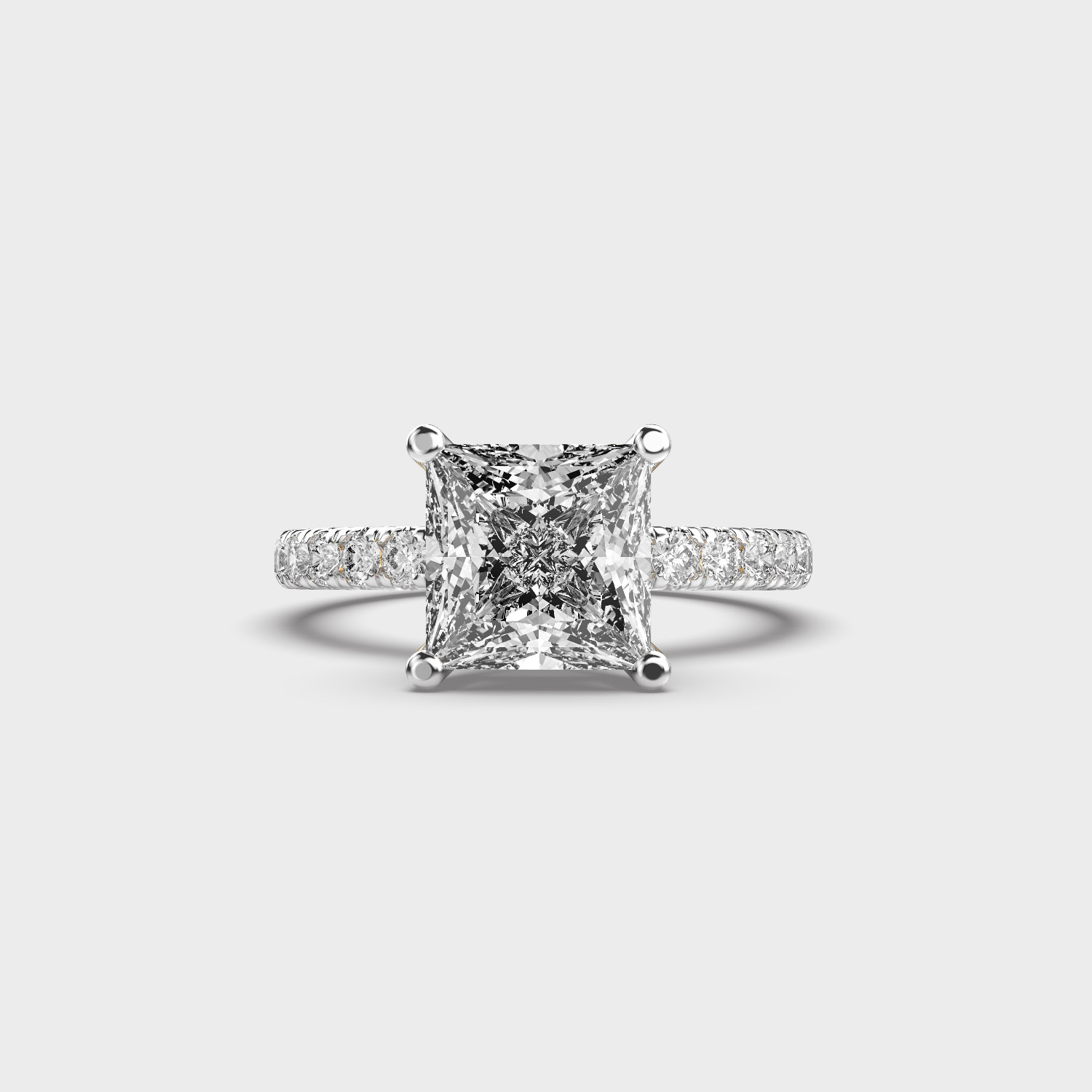 Princess Pave Diamond Pretty Ring