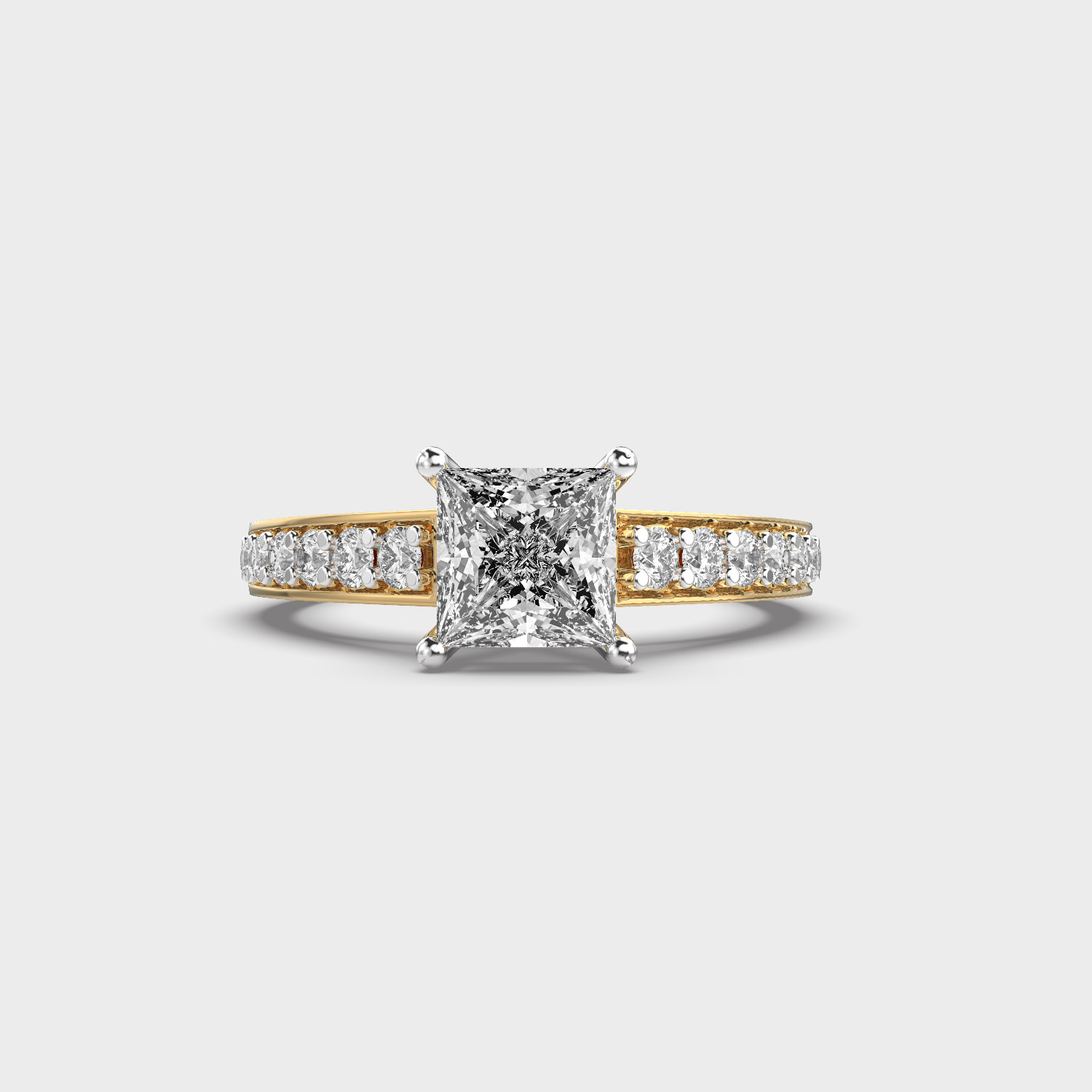 Mini Princess Tapered Diamond Ring