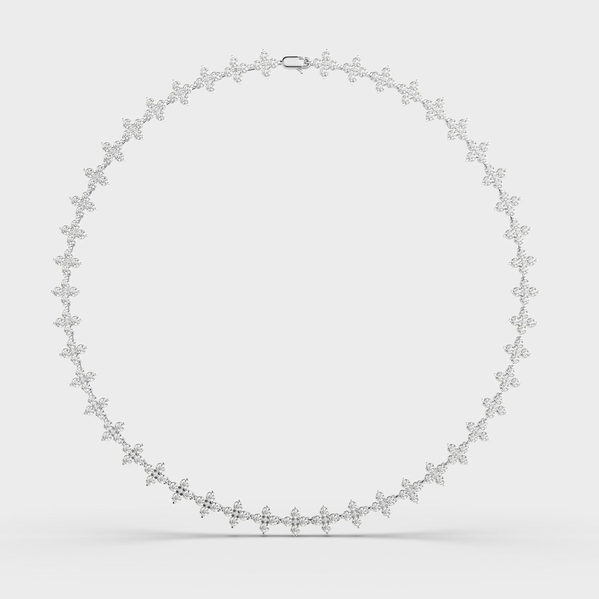 Bloom Of Flower Diamond Necklace