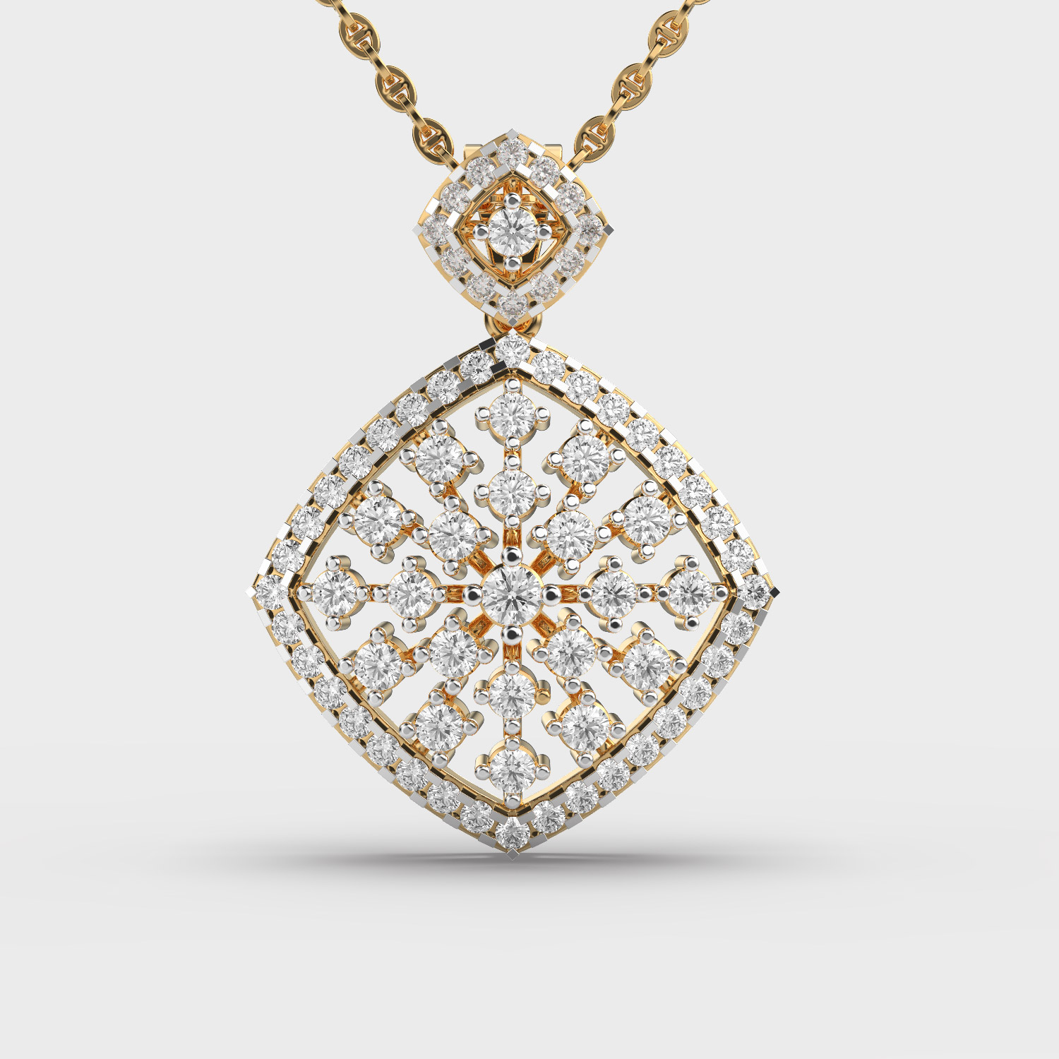 Shadowlace Diamond Encrusted Pendant Without Chain