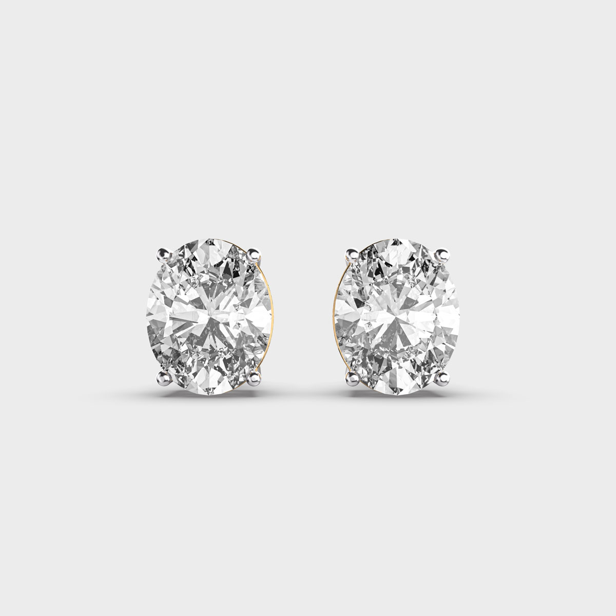 Classic Ava Aria Diamond Oval Studs