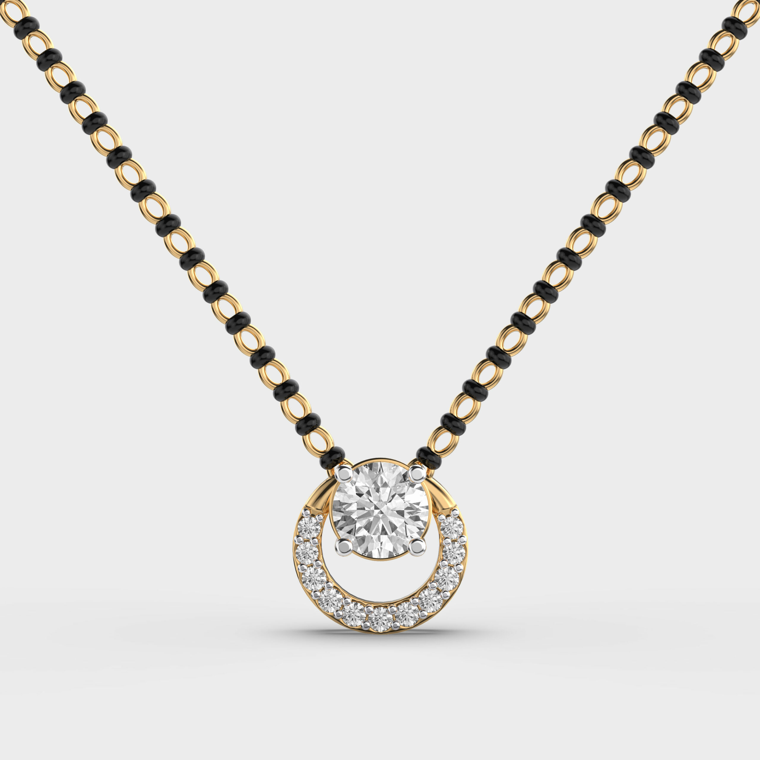 Sanskriti Solitaire Mangalsutra Pendant With Chain
