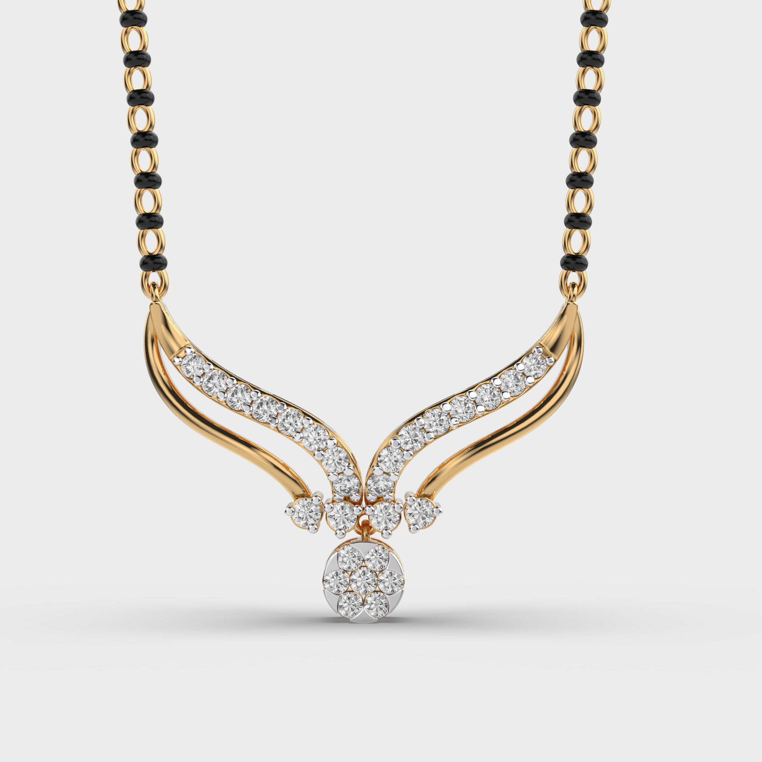 Diamond Mangalsutra Pendant With Chain