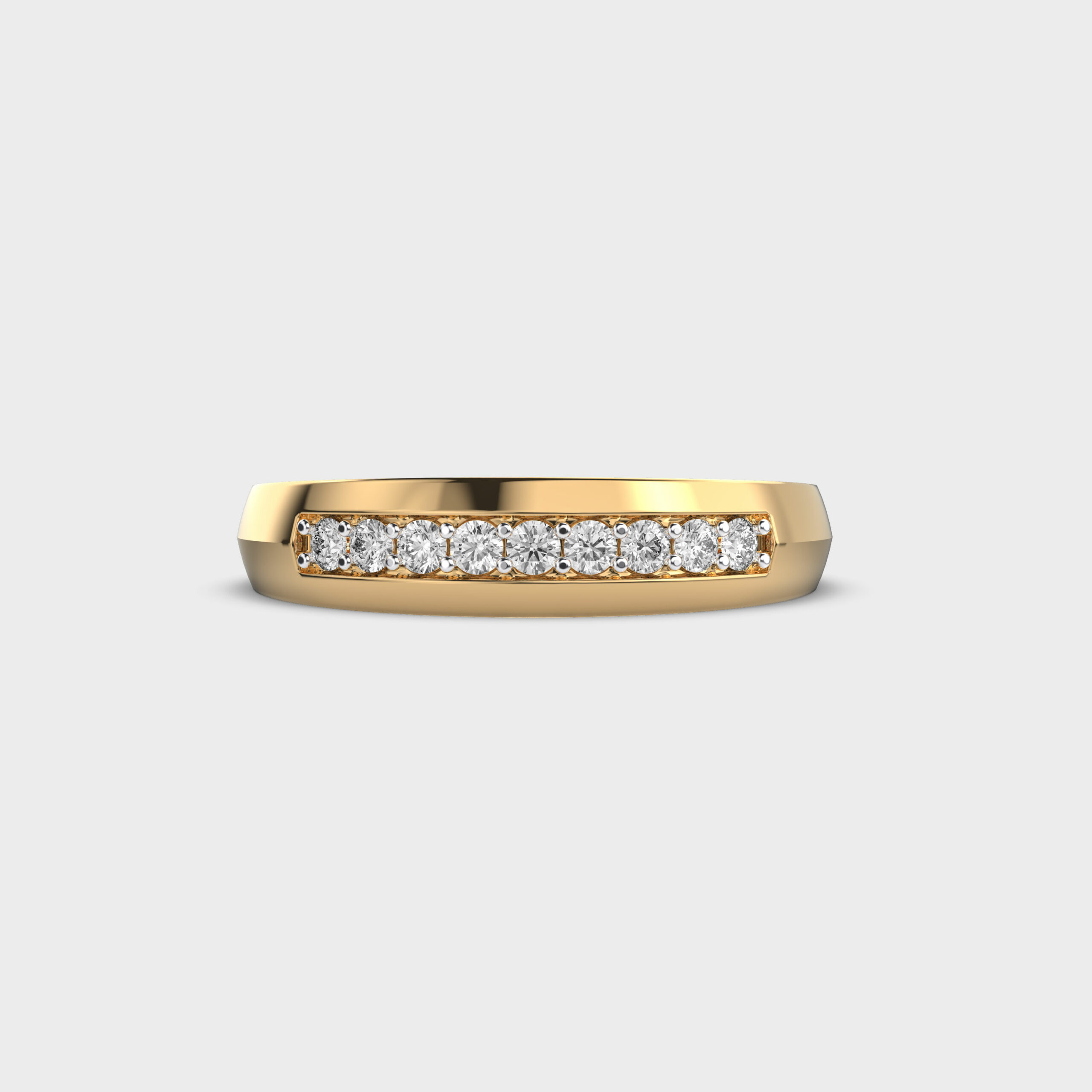 Vertex Line Diamond Band Ring