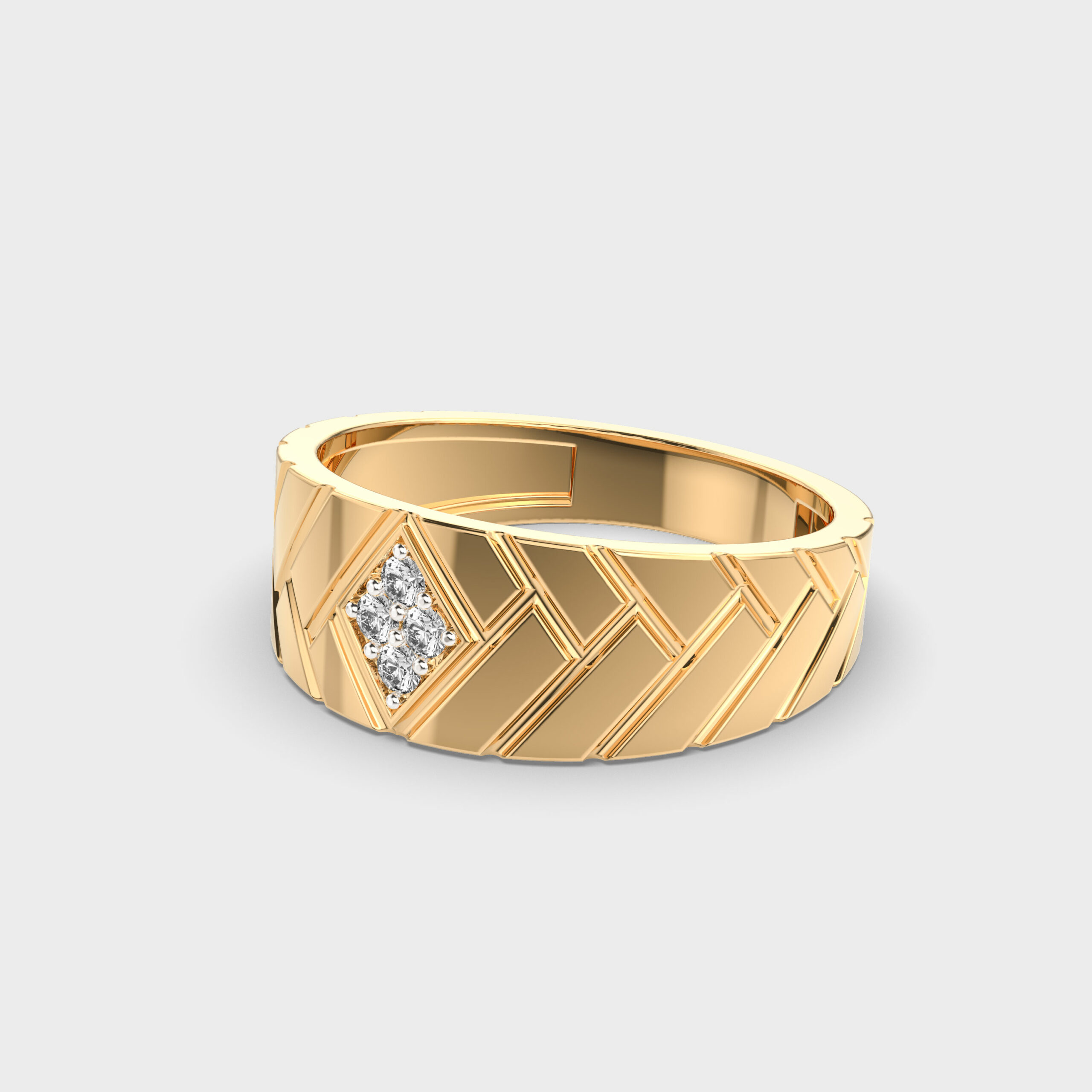 Aura Trace Diamond Ring For Men