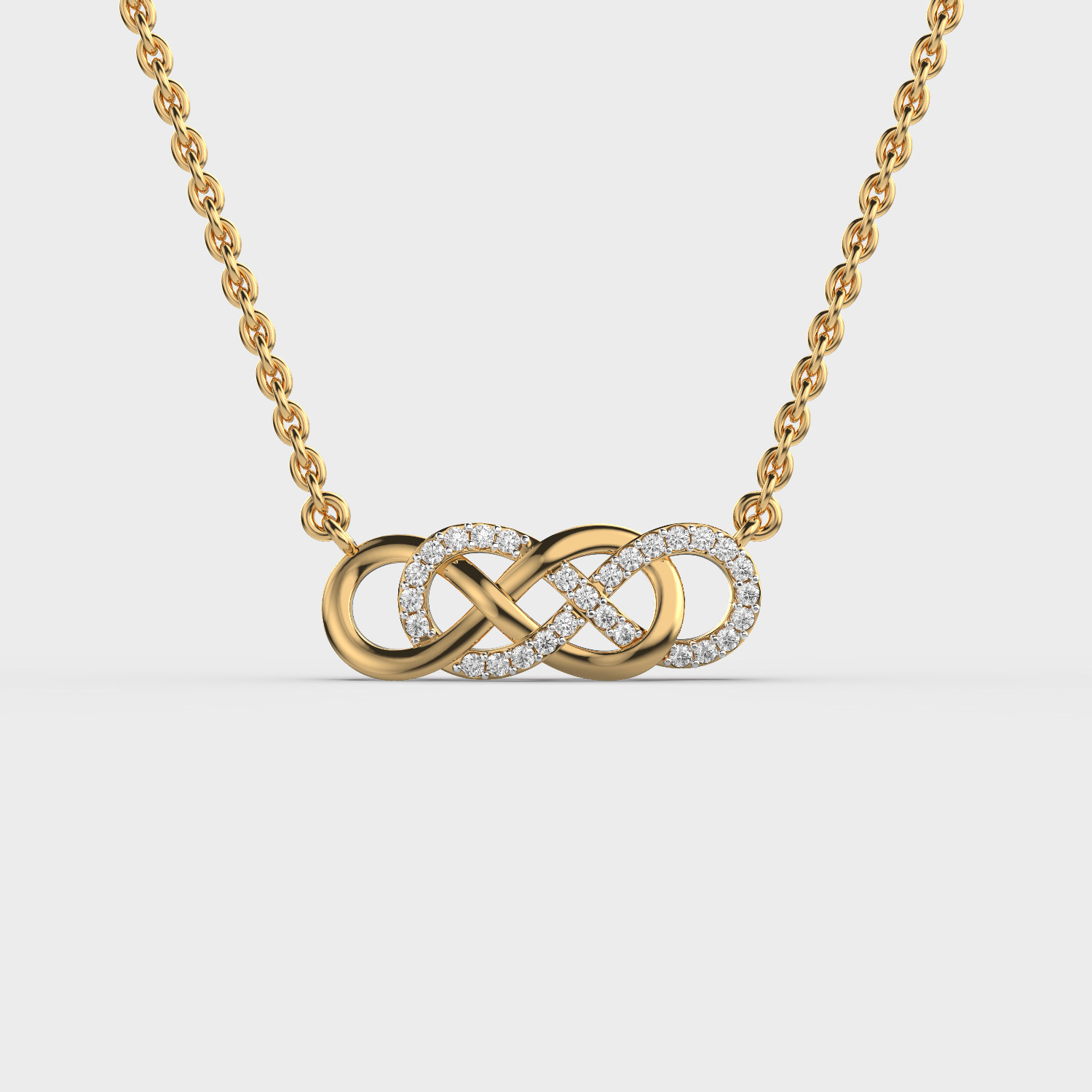 Infinite Infinity Diamond Pendant (With Chain)