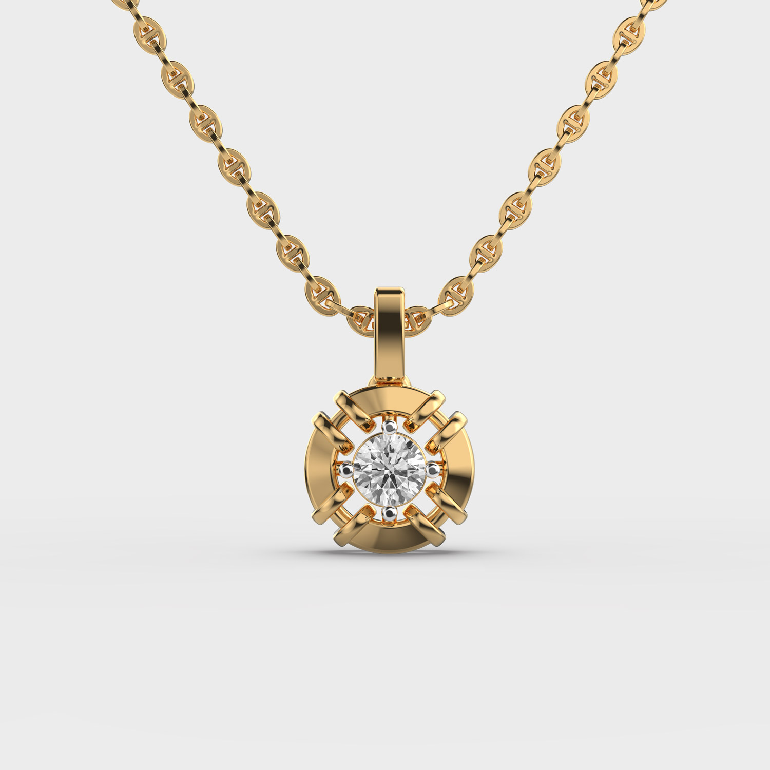 Glowrift Round Diamond Pendant Without Chain