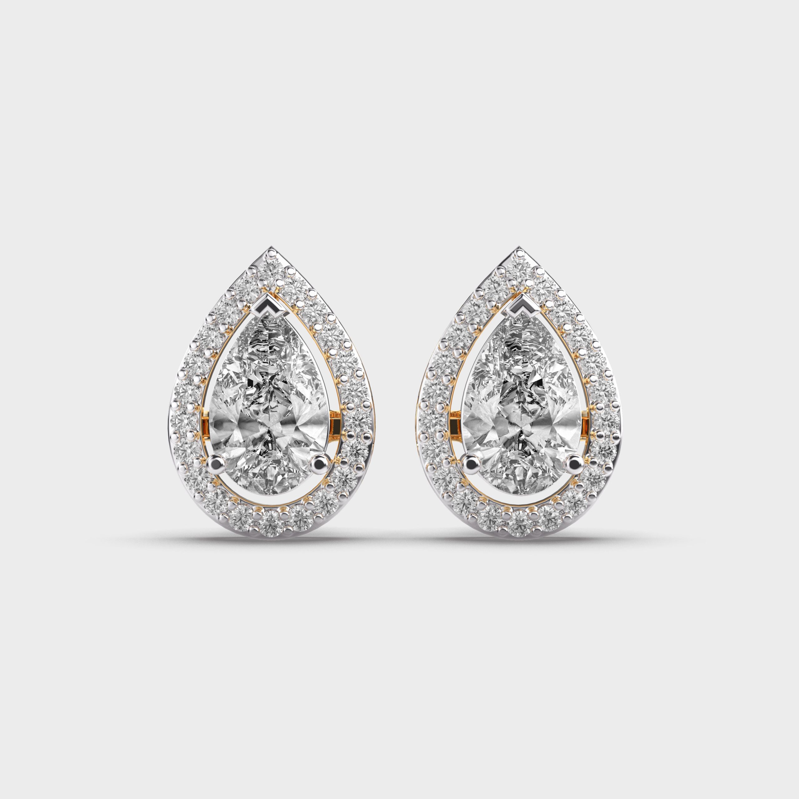 Snowflake Wonder Drop Diamond Studs