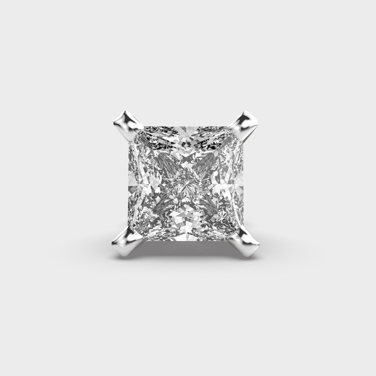 Elite Men's Princess Diamond Stud