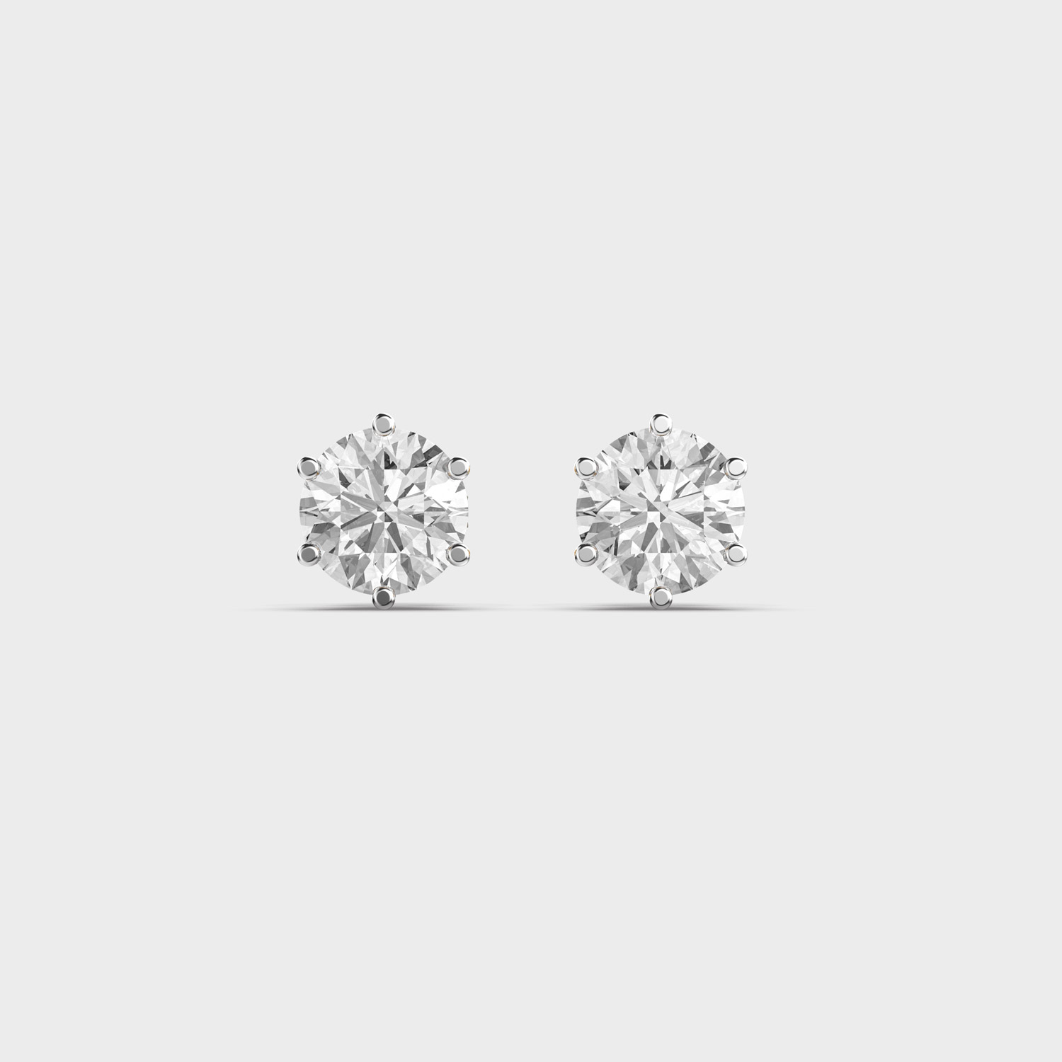 Simple Spark Round Diamond Studs