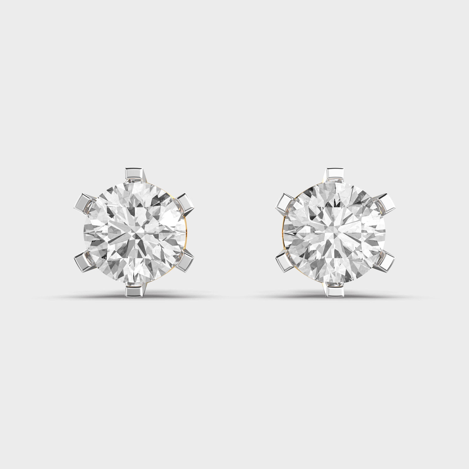 Dainty Round Cut Diamond Studs