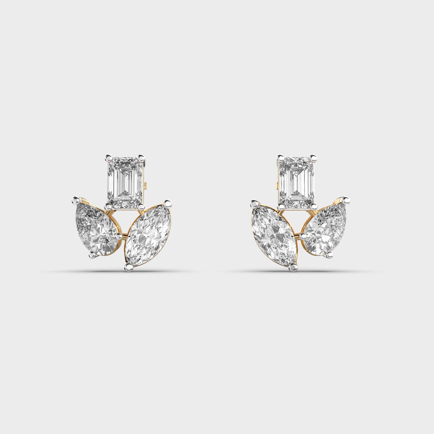 Tulip Bud Glam Diamond Studs