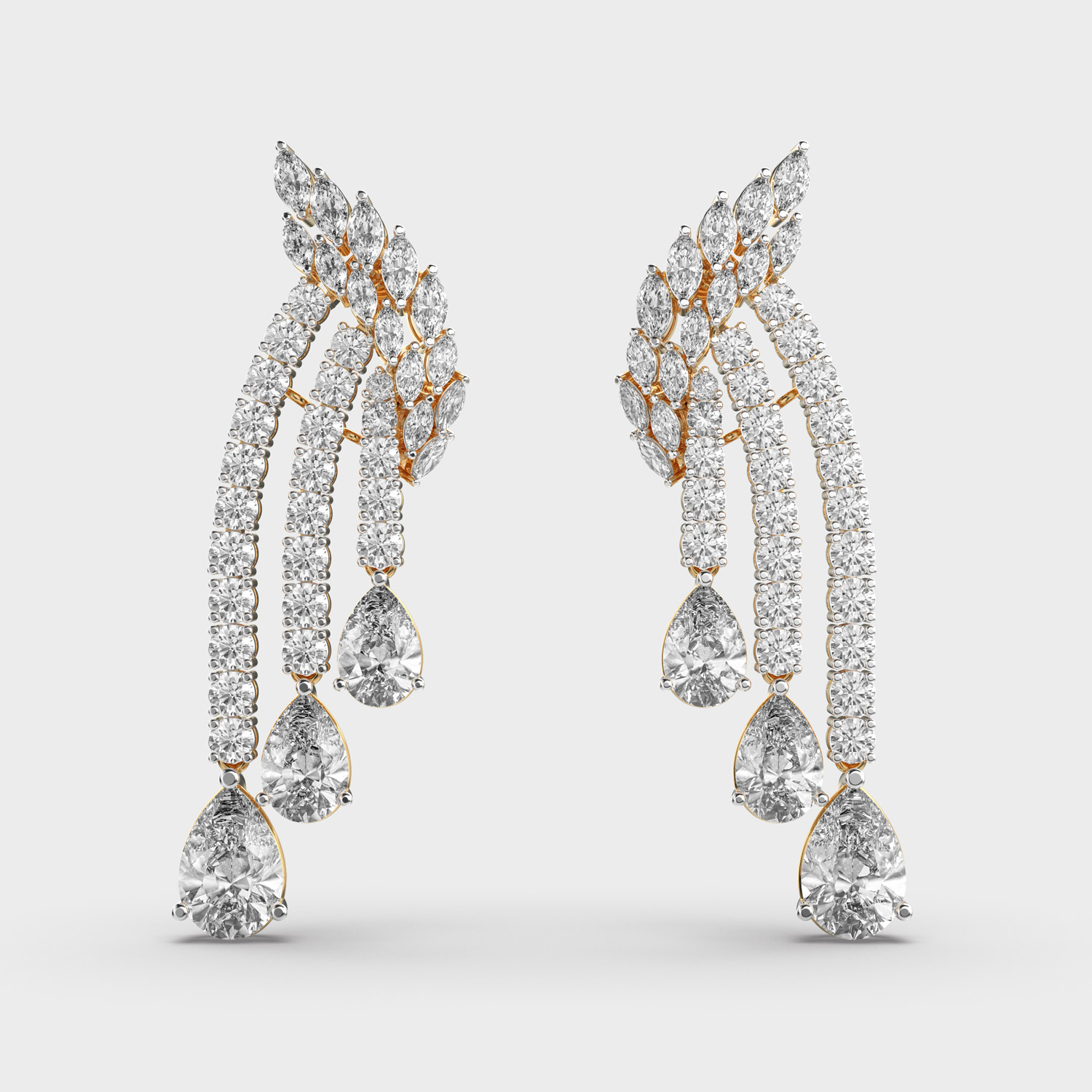 Golden Hour Inverted Diamond Earrings