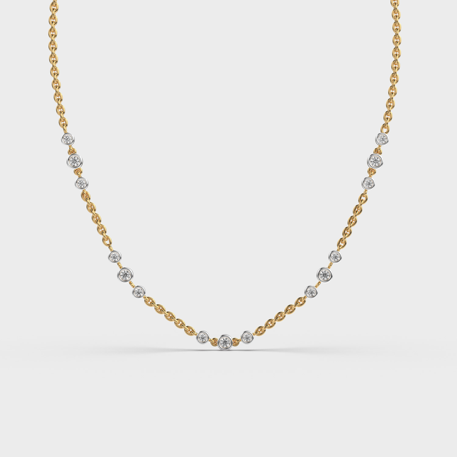 Linked Dots Of Diamond Necklace