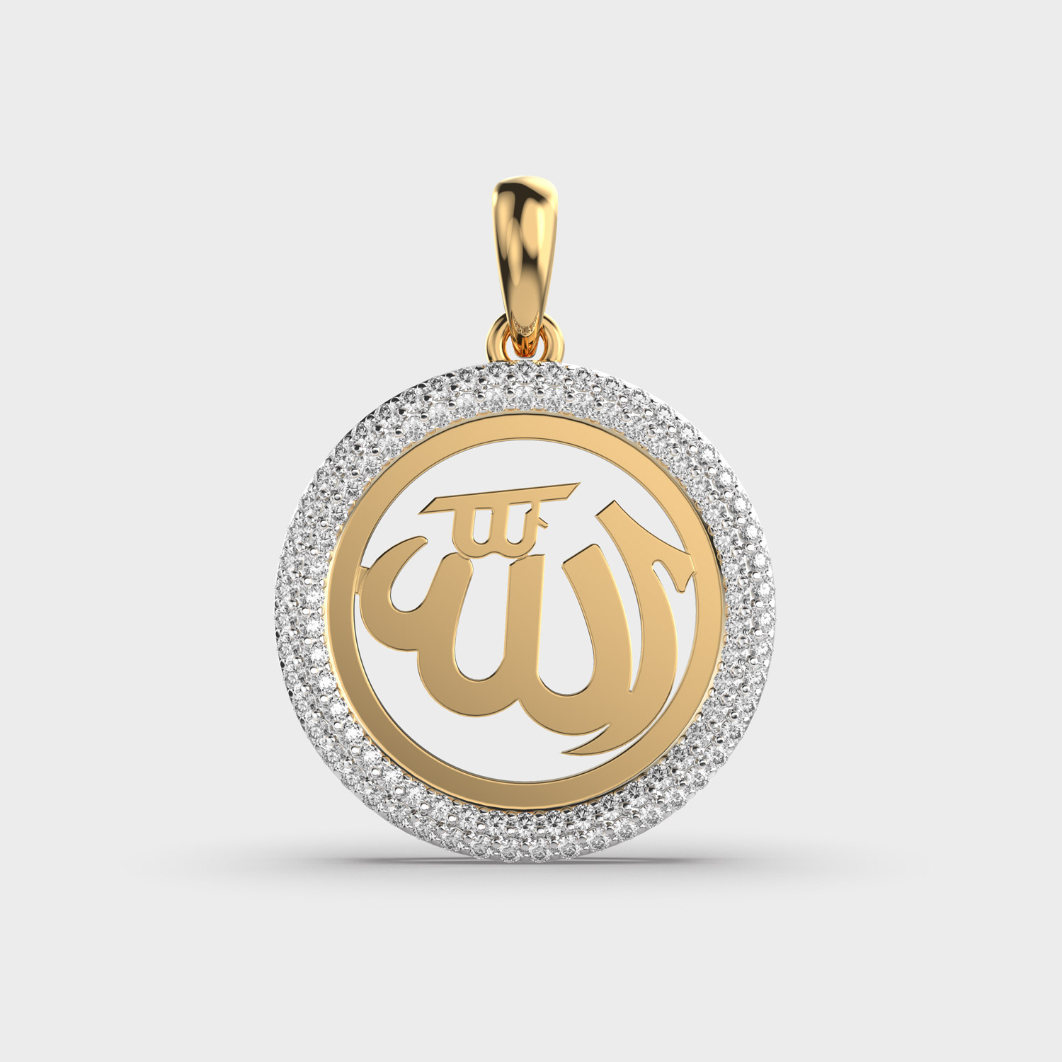 Allah Diamond Pendant Without Chain
