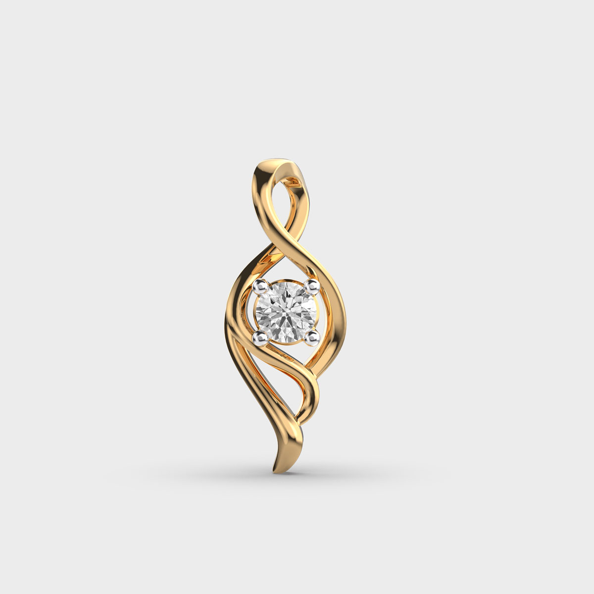 Swirlcrest Diamond Core Pendant Without Chain