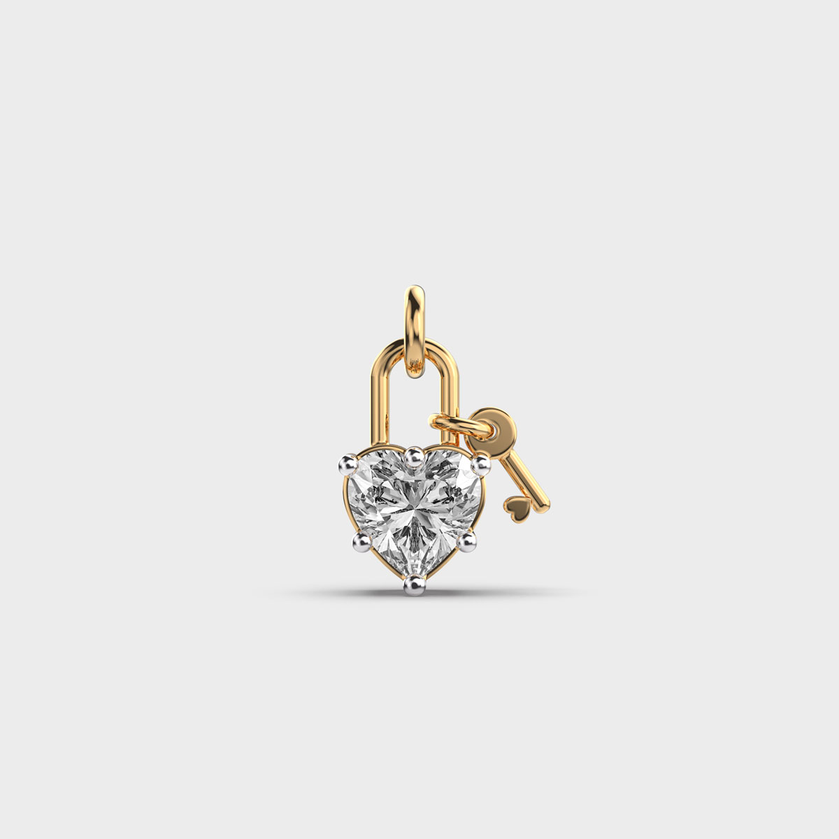 Key To My Heart Diamond Locket Without Chain