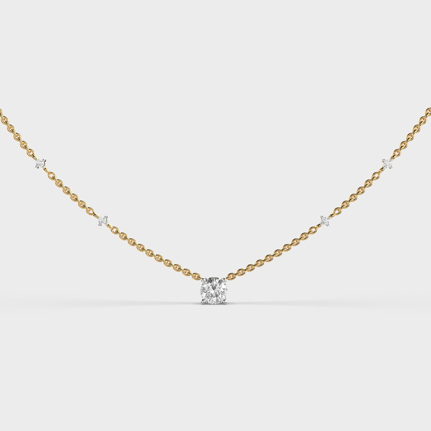 Lustrelight Solitaire Diamond Necklace