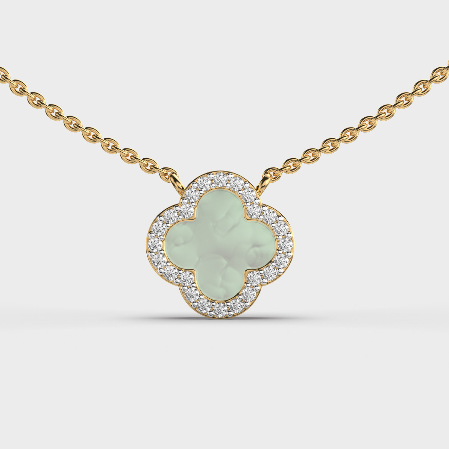 Blooming Cheryl Clover Diamond Necklace