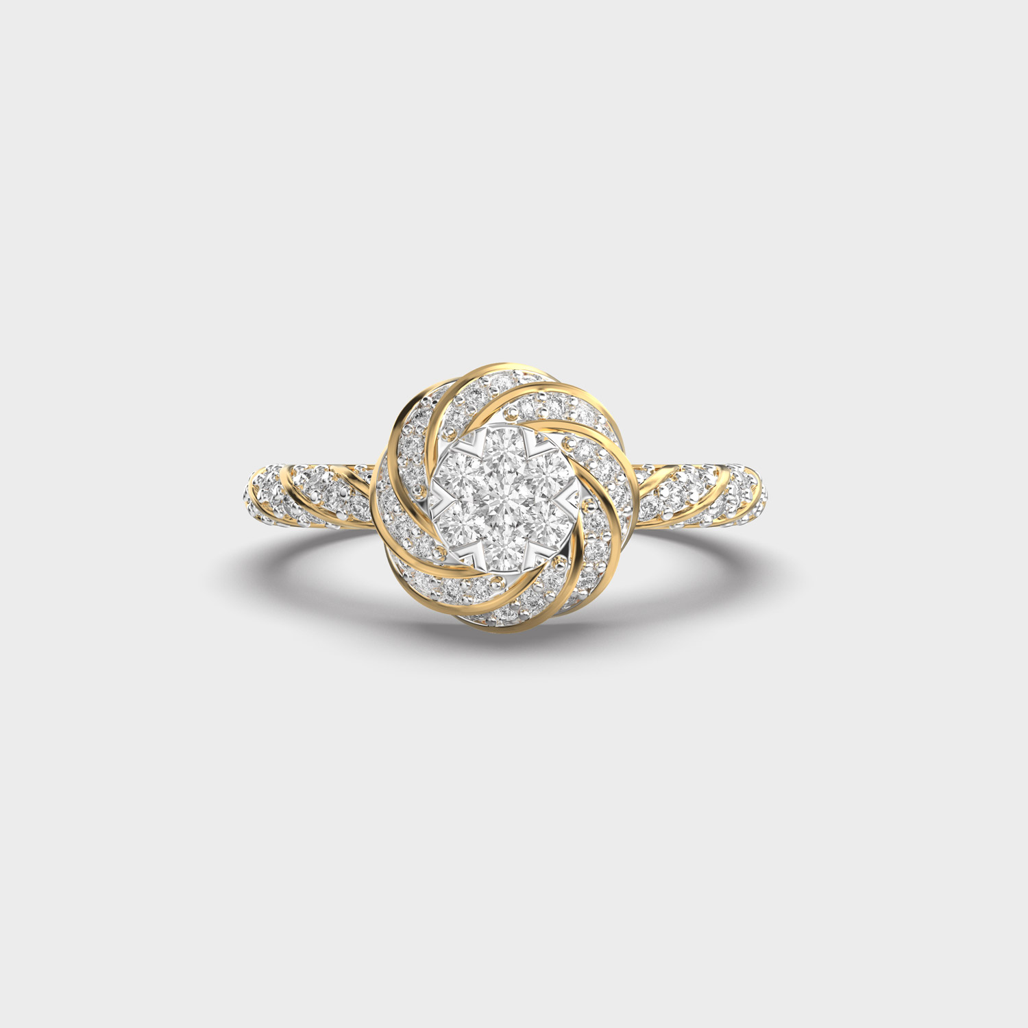 Shining Bushel Bloom Diamond Ring