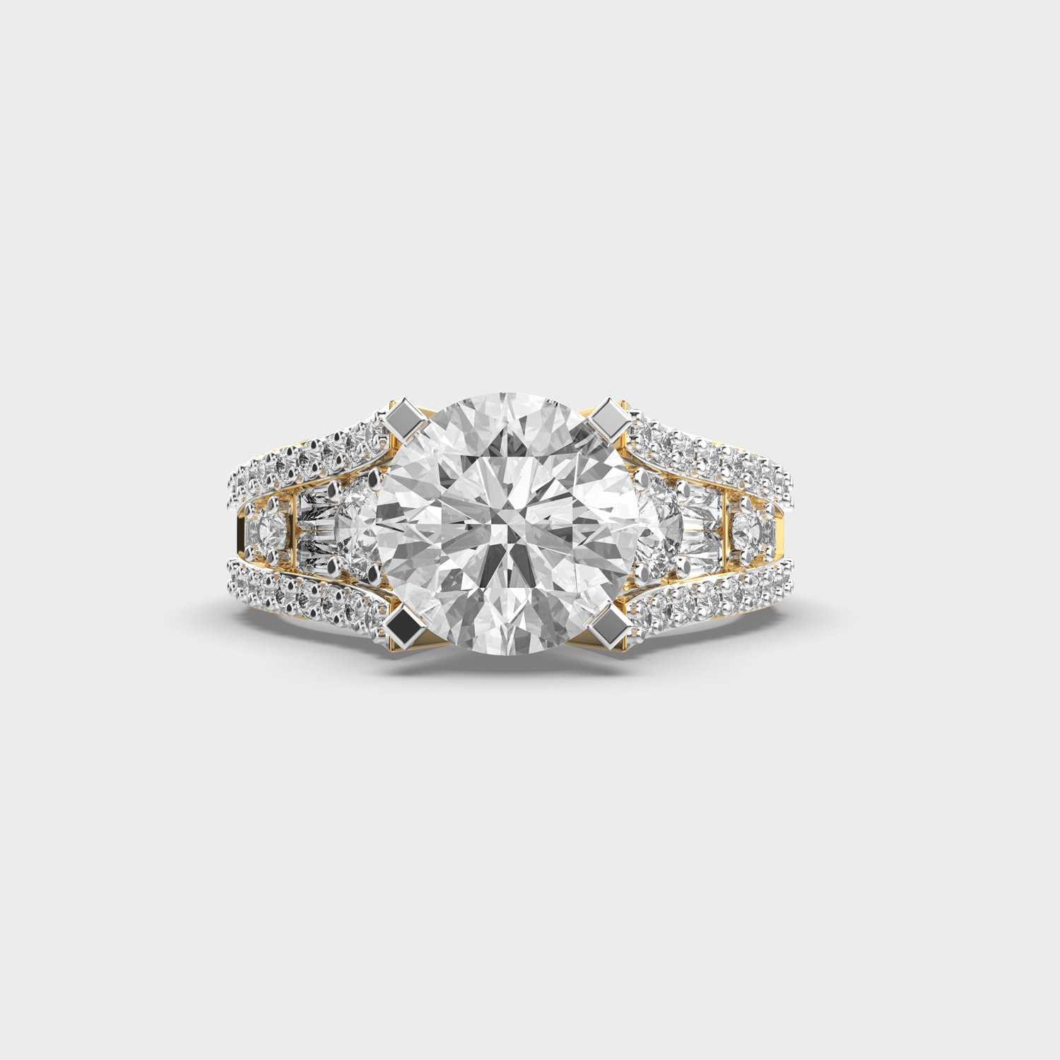 Radiant Mixed Cut Majestic Diamond Ring