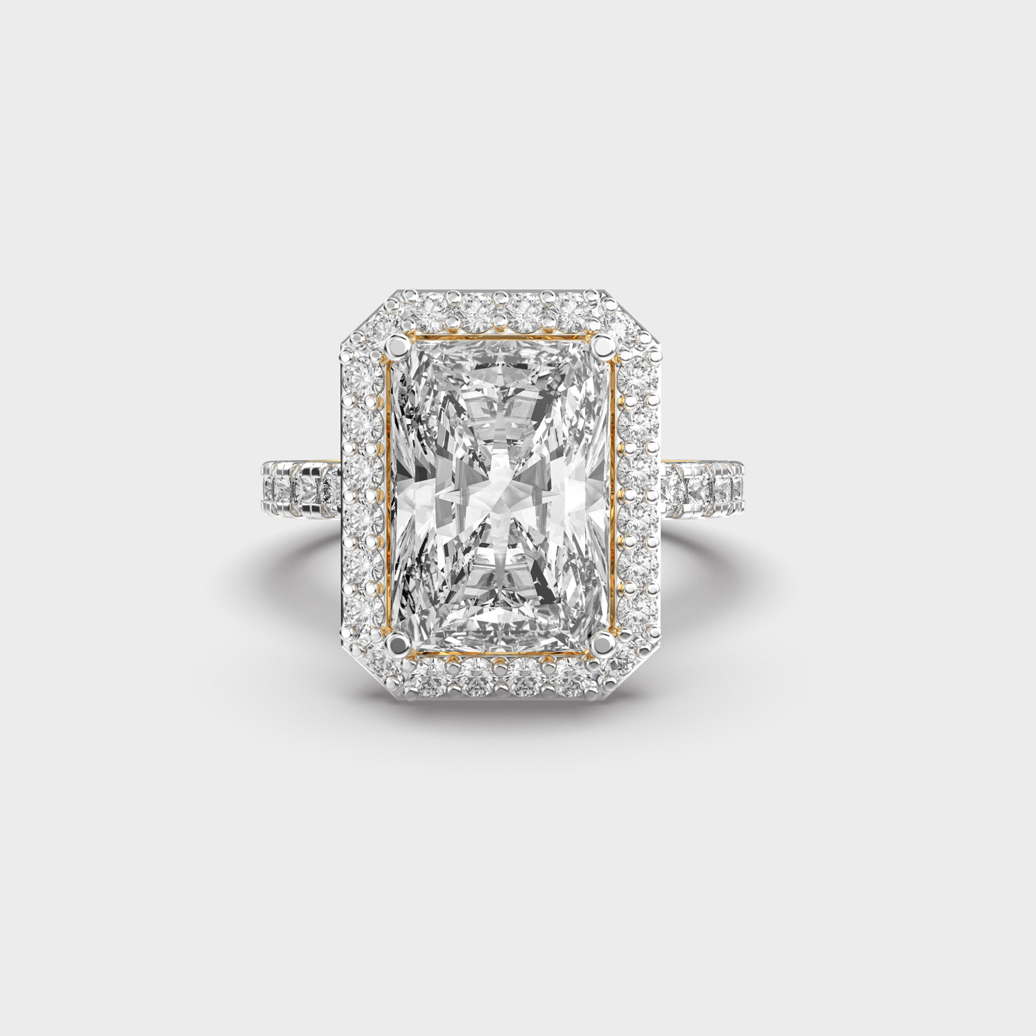 Radiant Royal Round Cut Diamond Ring
