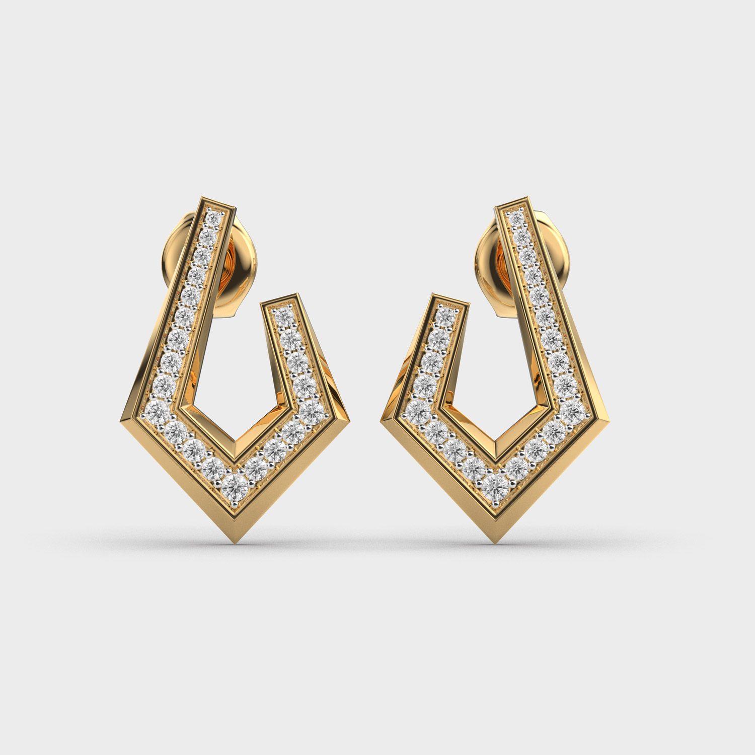 Bedazzled Unqiue Symmetery Diamond Studs