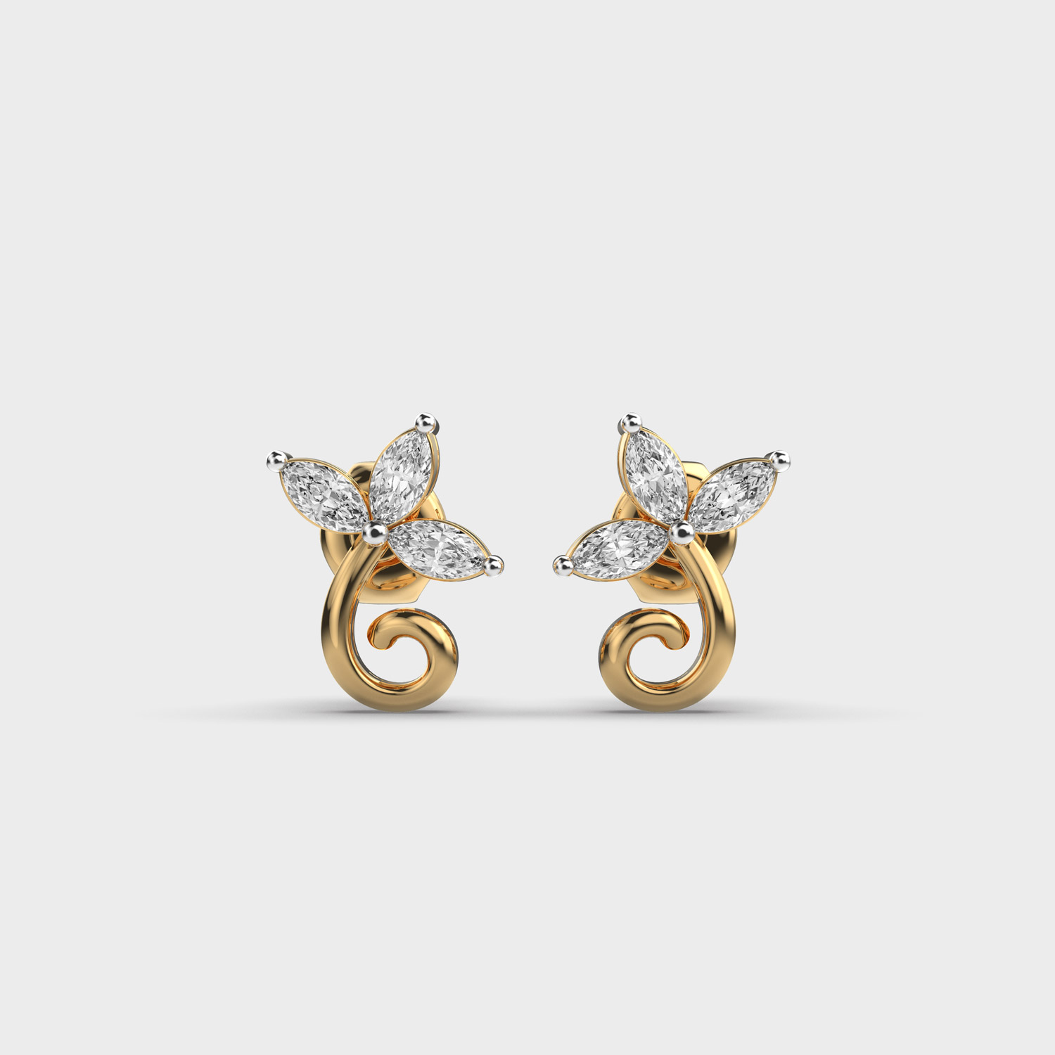 Blooming Perina Petals Diamond Studs