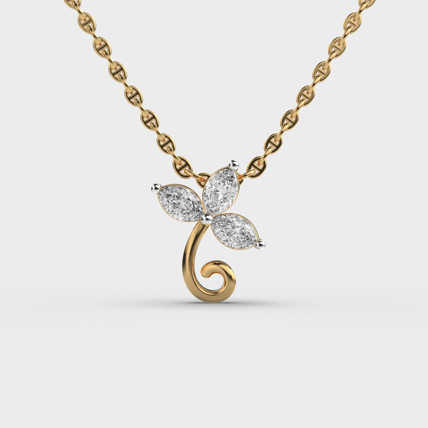 Lafayette Diamond Encrusted Pendant With Chain