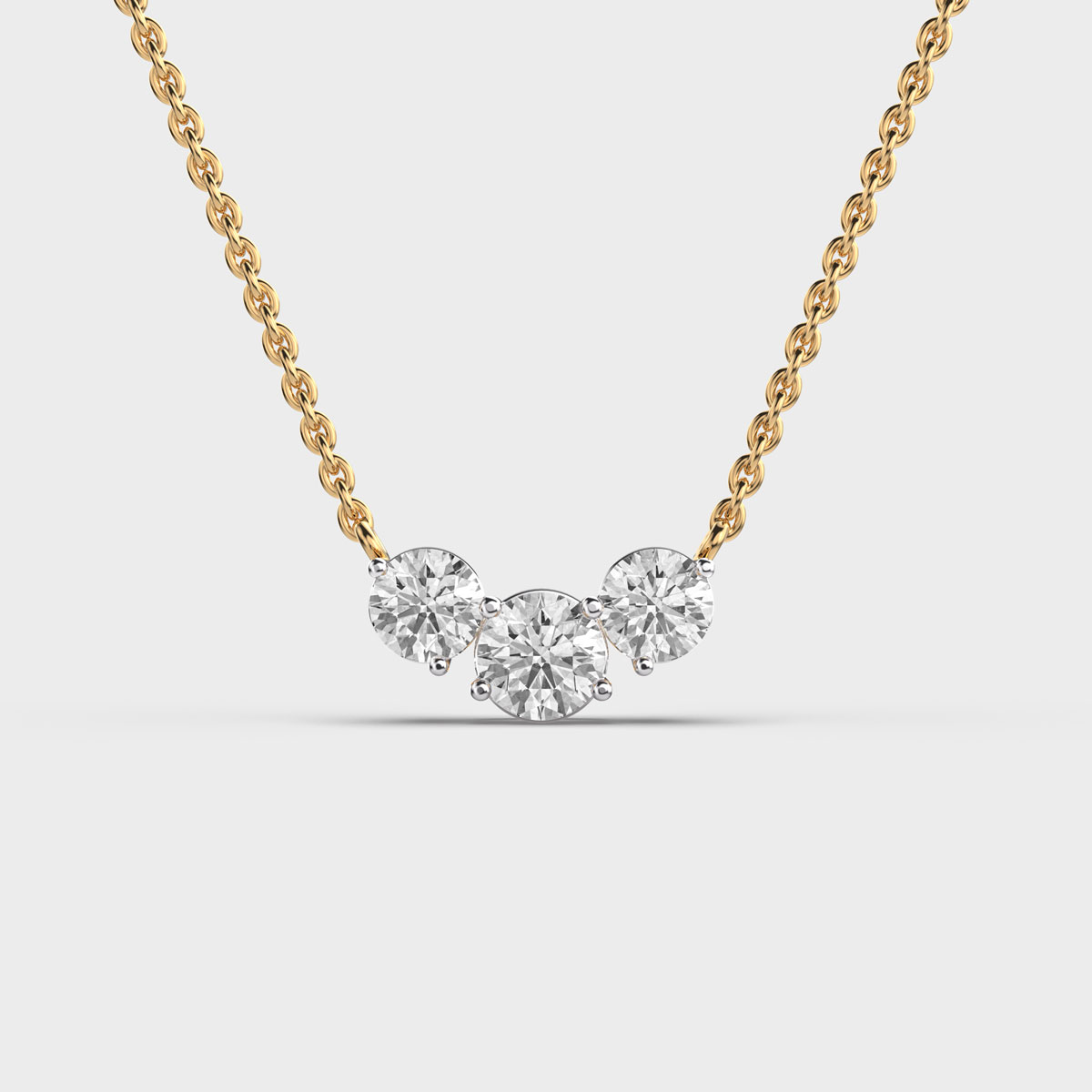 Trio Diamond Pendant With Chain