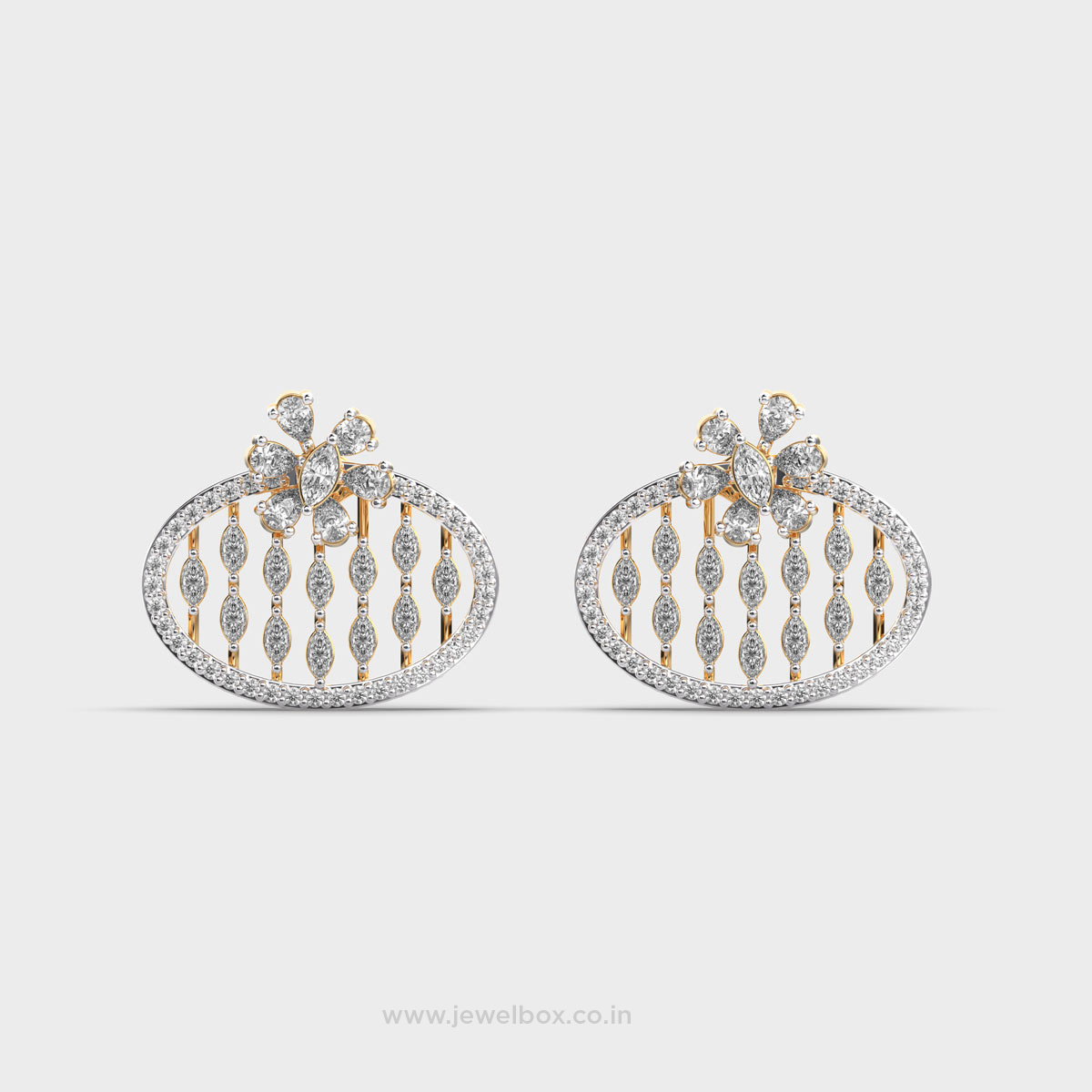 Delicate Fabergé Mixed Diamond Earrings