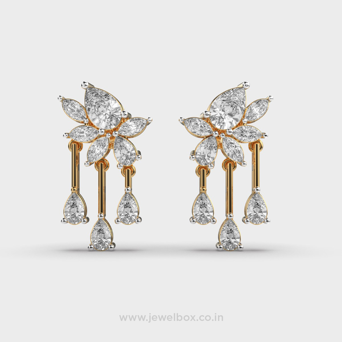 Francesca Pear Cut Diamond Drops