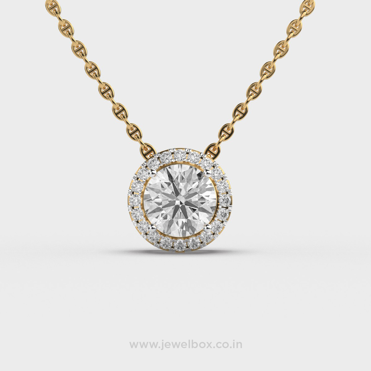 Graceful Nicoletta Round Diamond Pendant With Chain