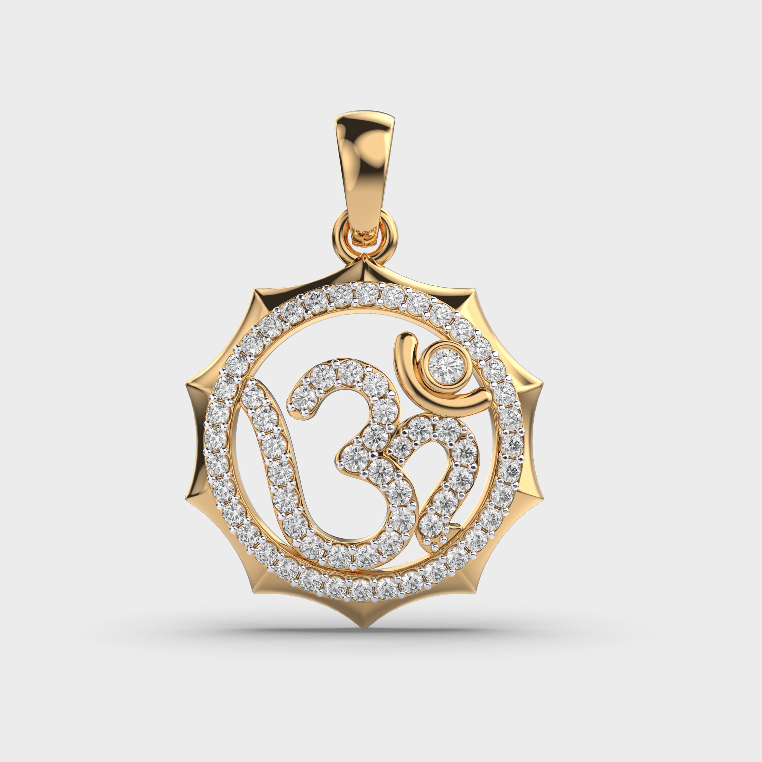 Decagonal Divinity Diamond Pendant Without Chain