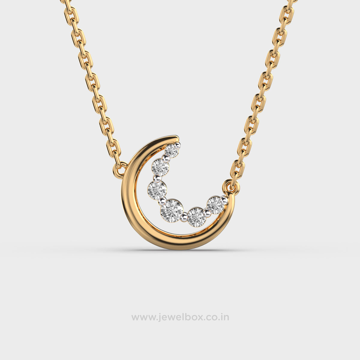 Mystic Noctura Moon Diamond Necklace With Chain