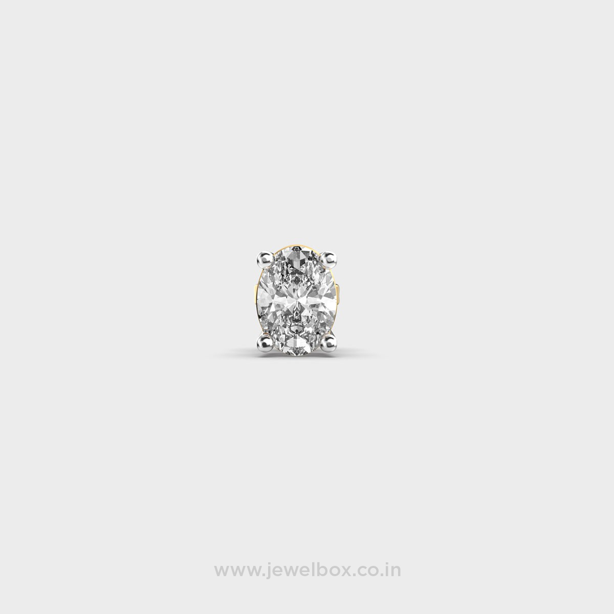 Aero Oval Diamond Stud For Men