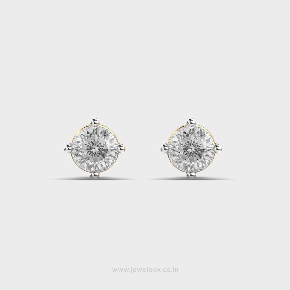 Lustre Round Cut Padma Diamond Earrings