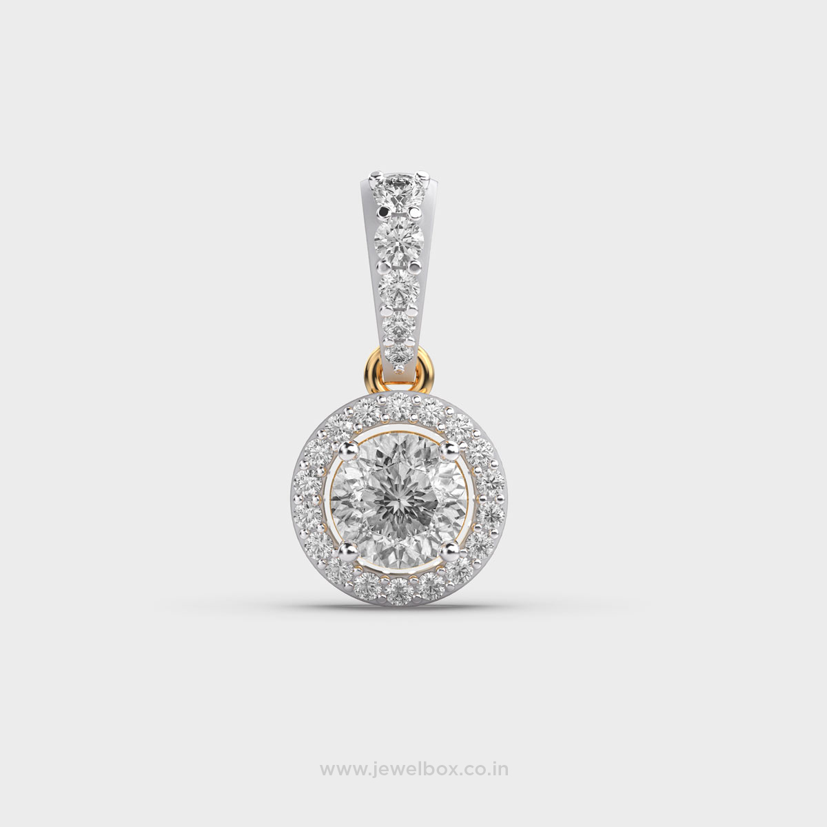 Gleaming Round Padma Cut Diamond Pendant without Chain