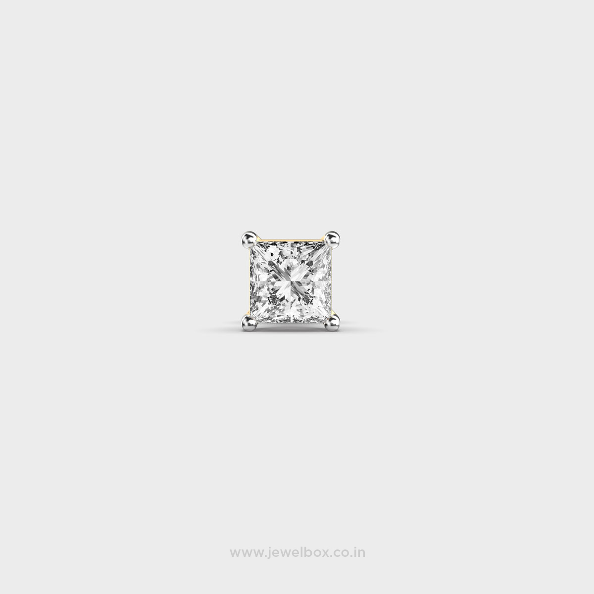 Alluring Princess Cut Diamond Stud for Men